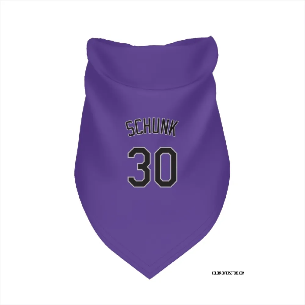Colorado Rockies Aaron Schunk Purple Pet Bandana for Dog & Cat