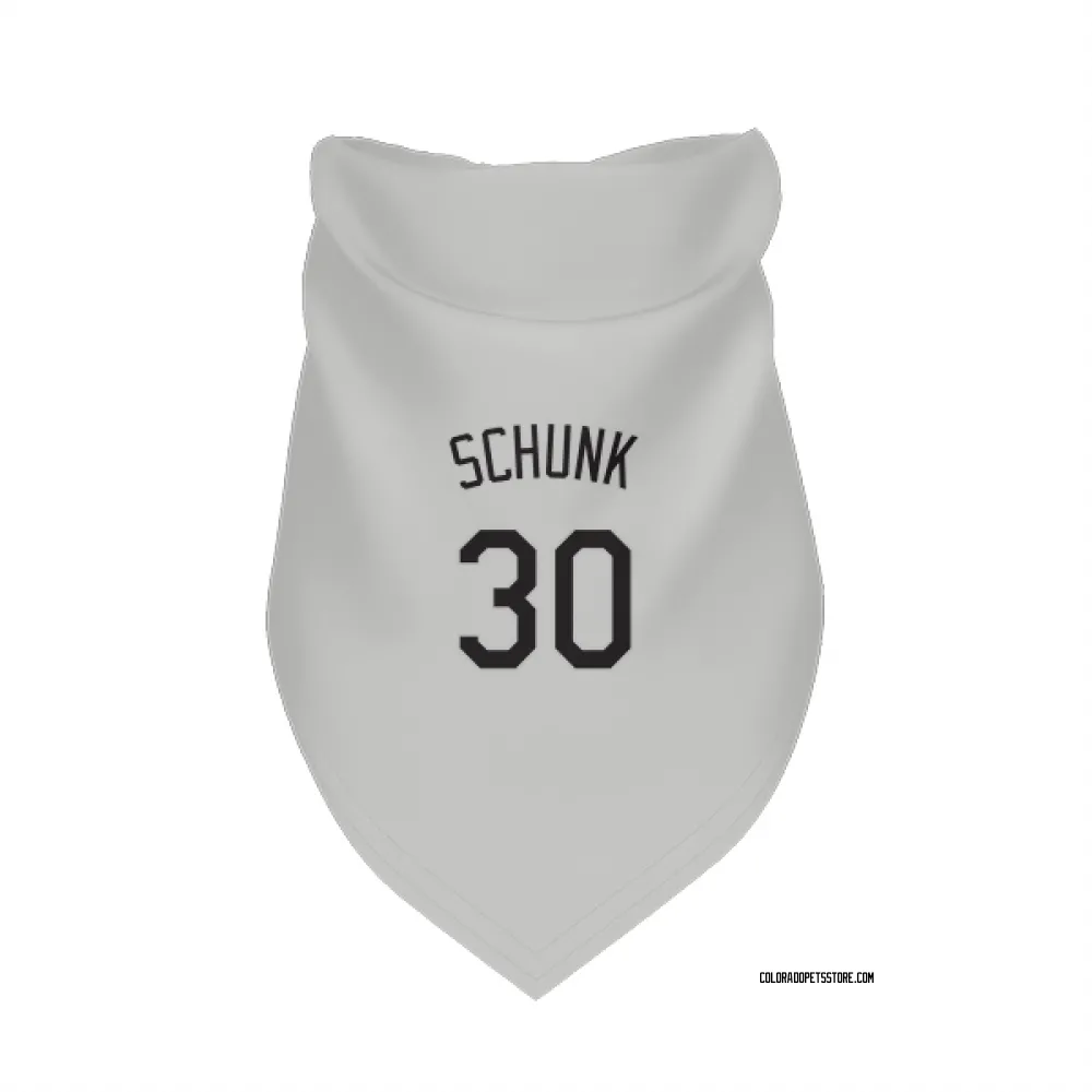 Colorado Rockies Aaron Schunk White Pet Bandana for Dog & Cat