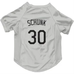 Colorado Rockies Aaron Schunk White Pet Jersey for Dog & Cat