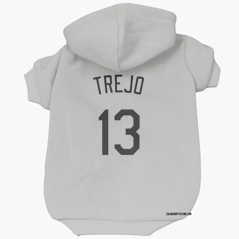 Colorado Rockies Alan Trejo White Pet Hoodie for Dog & Cat