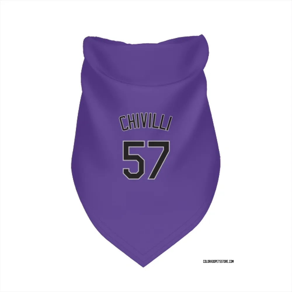 Colorado Rockies Angel Chivilli Purple Pet Bandana for Dog & Cat