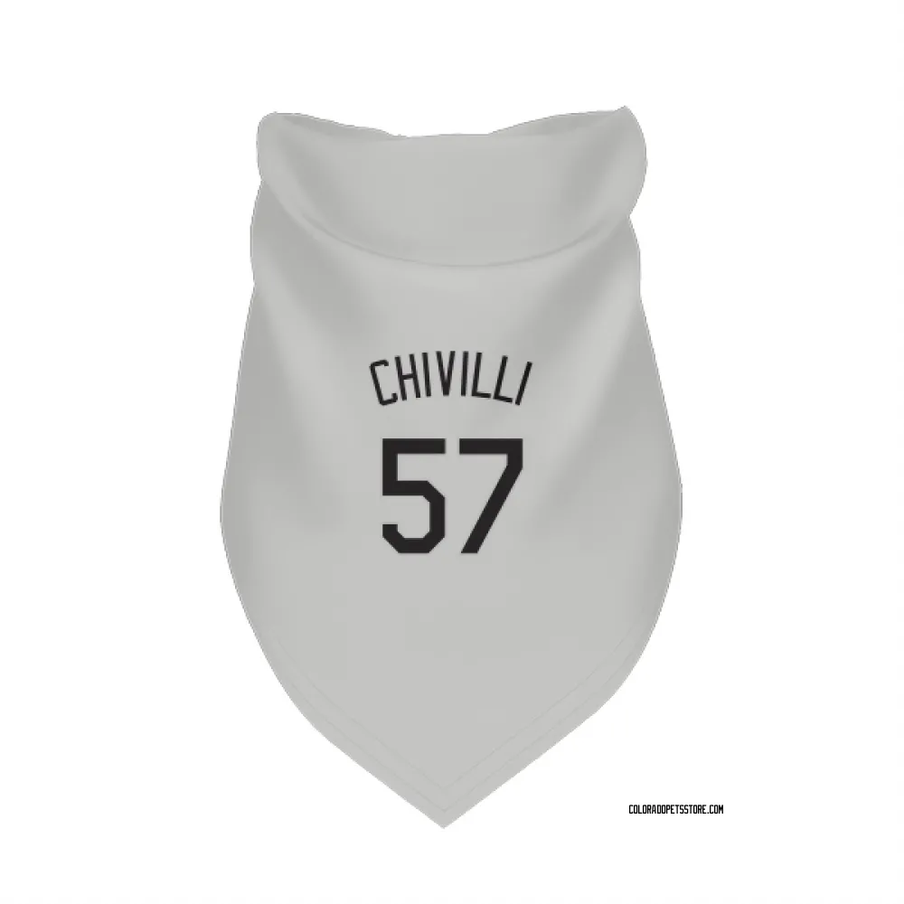 Colorado Rockies Angel Chivilli White Pet Bandana for Dog & Cat