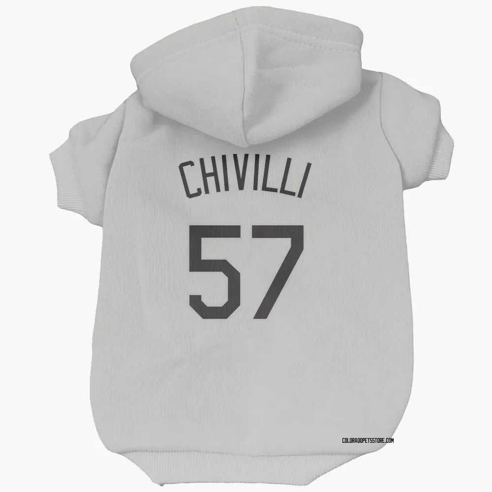 Colorado Rockies Angel Chivilli White Pet Hoodie for Dog & Cat