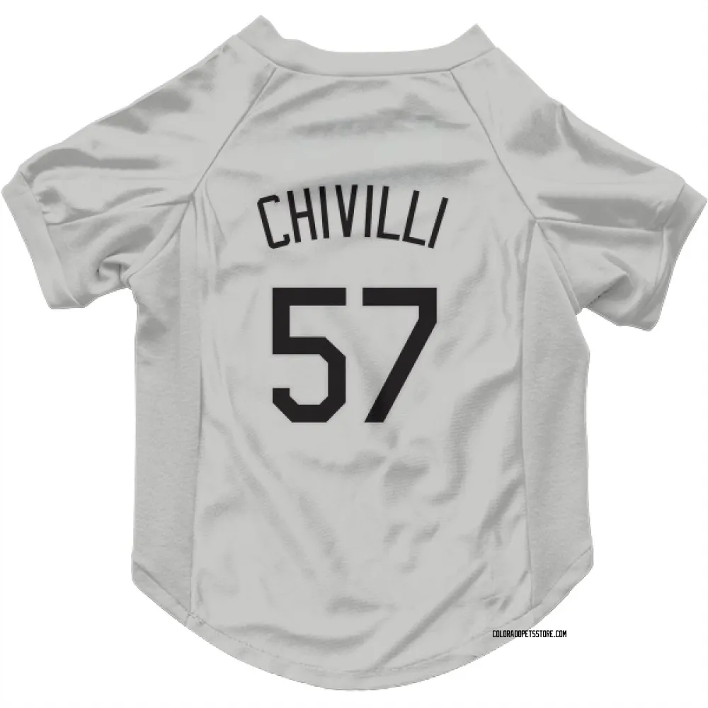 Colorado Rockies Angel Chivilli White Pet Jersey for Dog & Cat