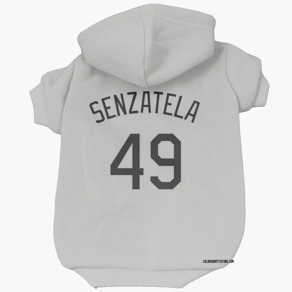 Colorado Rockies Antonio Senzatela White Pet Hoodie for Dog & Cat