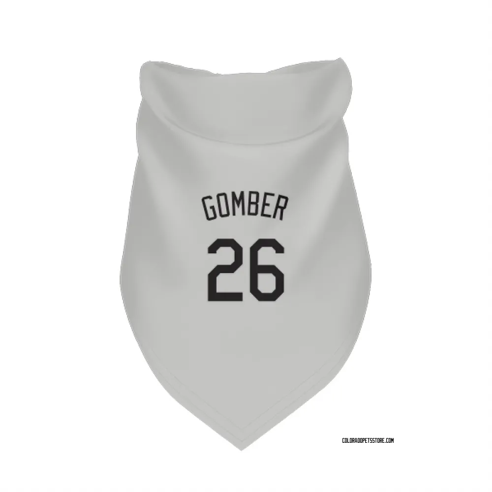 Colorado Rockies Austin Gomber White Pet Bandana for Dog & Cat