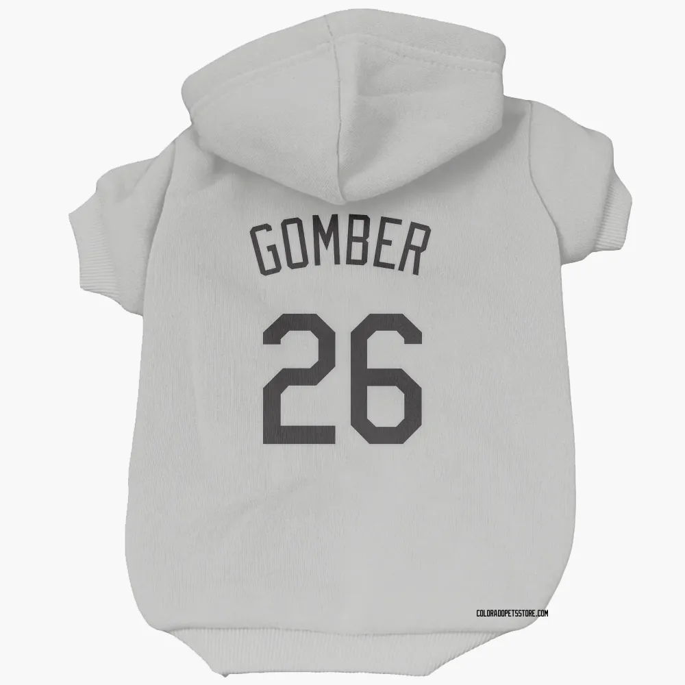 Colorado Rockies Austin Gomber White Pet Hoodie for Dog & Cat