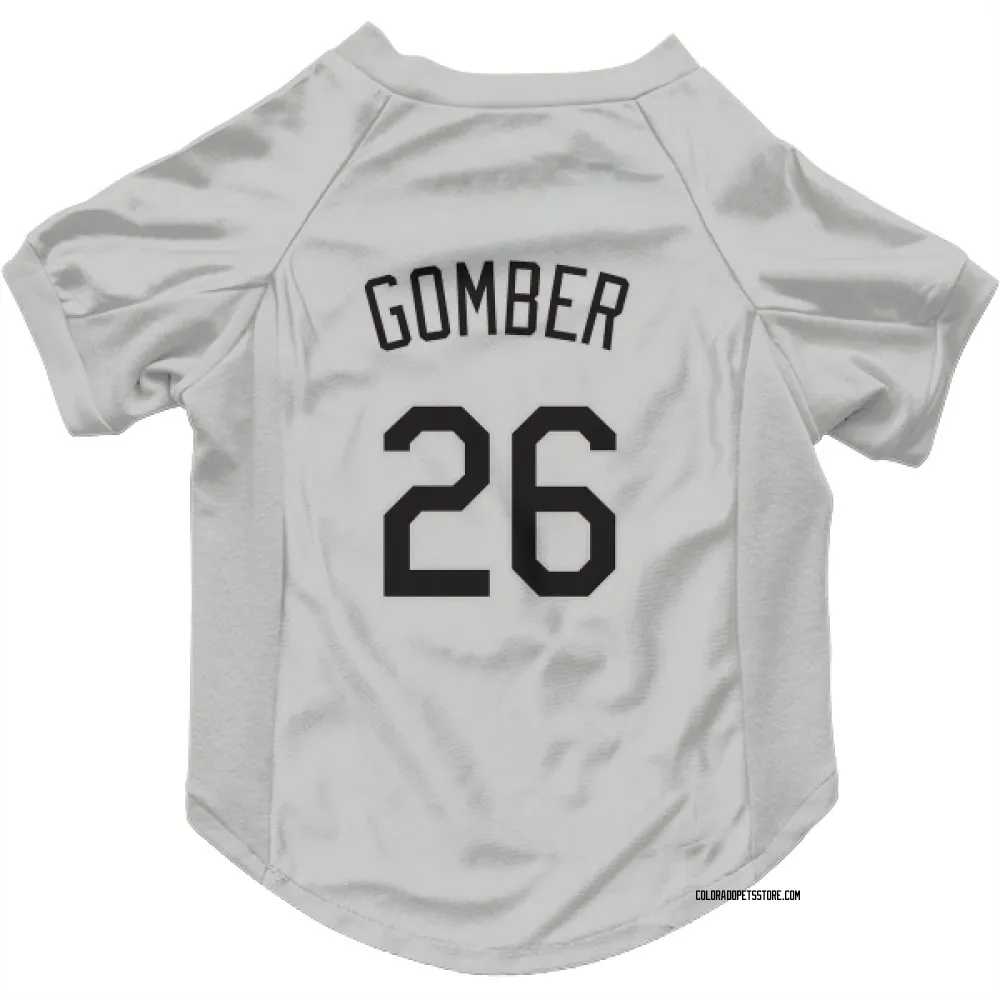Colorado Rockies Austin Gomber White Pet Jersey for Dog & Cat