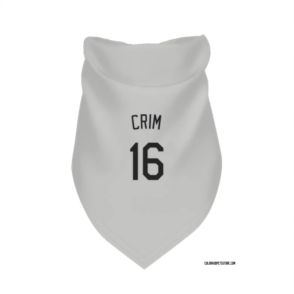 Colorado Rockies Blaine Crim White Pet Bandana for Dog & Cat