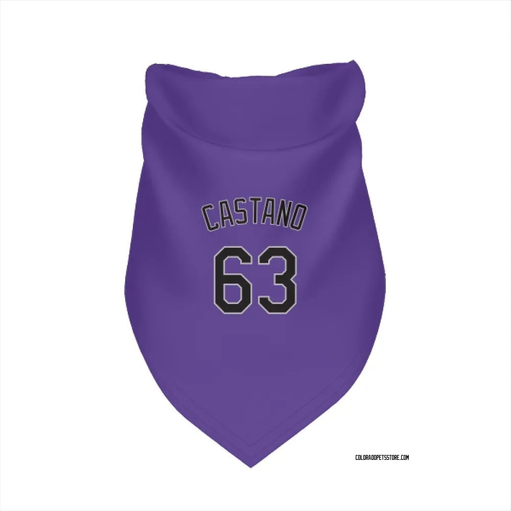 Colorado Rockies Blas Castano Purple Pet Bandana for Dog & Cat