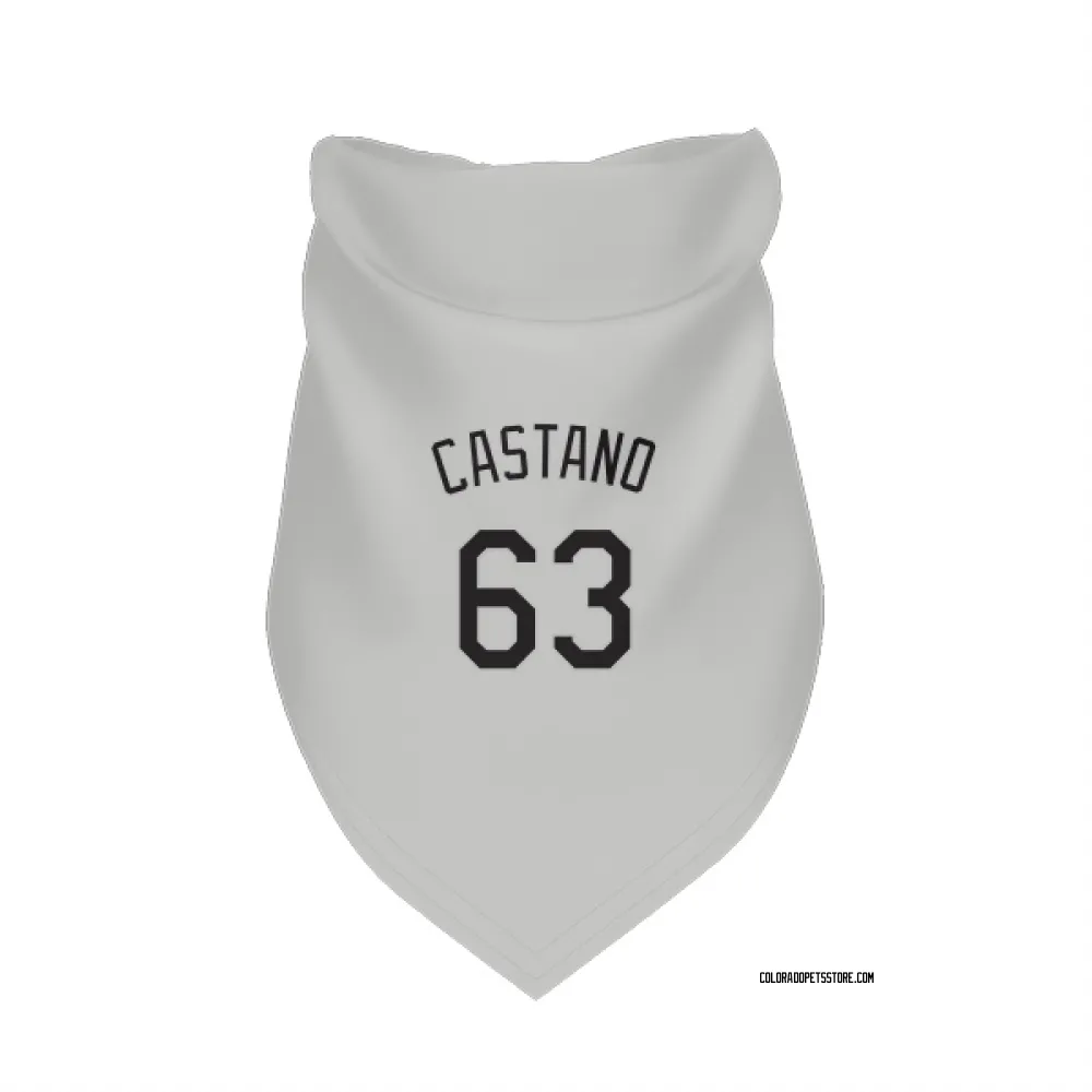 Colorado Rockies Blas Castano White Pet Bandana for Dog & Cat