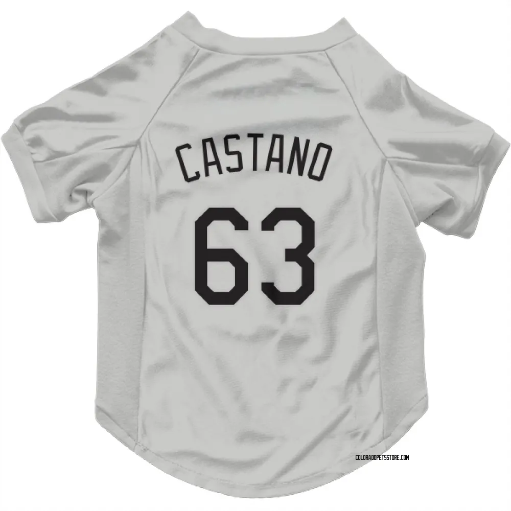 Colorado Rockies Blas Castano White Pet Jersey for Dog & Cat