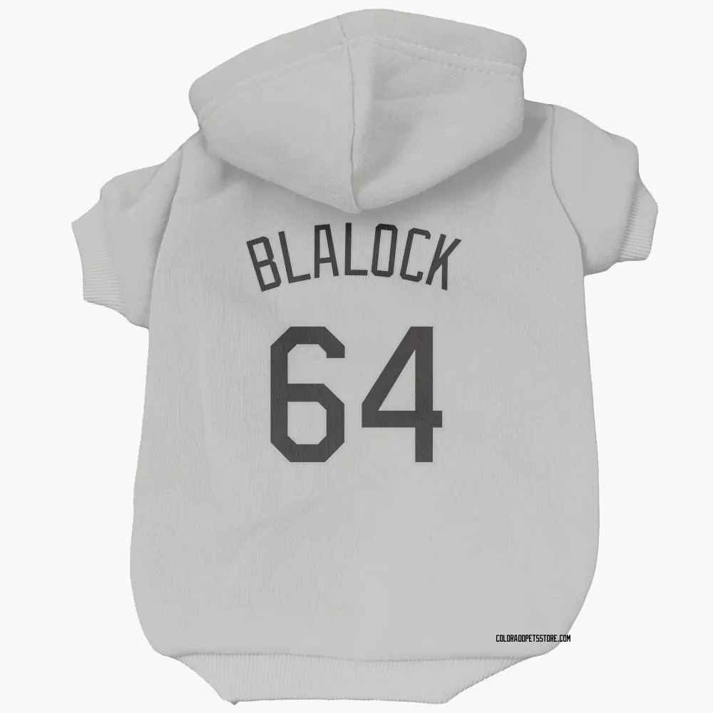 Colorado Rockies Bradley Blalock White Pet Hoodie for Dog & Cat
