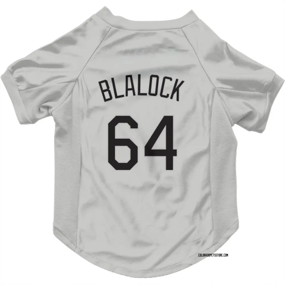 Colorado Rockies Bradley Blalock White Pet Jersey for Dog & Cat