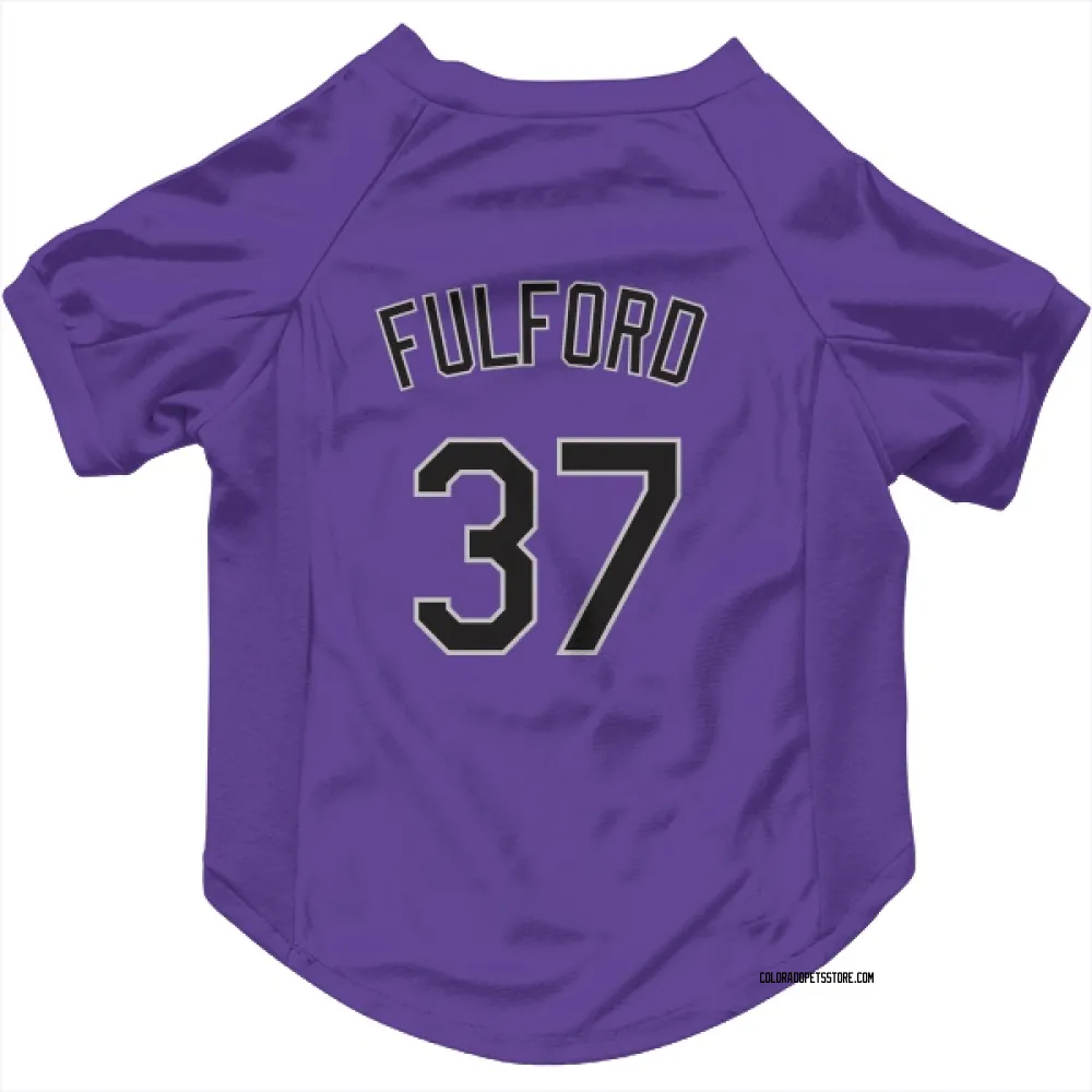 Colorado Rockies Braxton Fulford Purple Pet Jersey for Dog & Cat