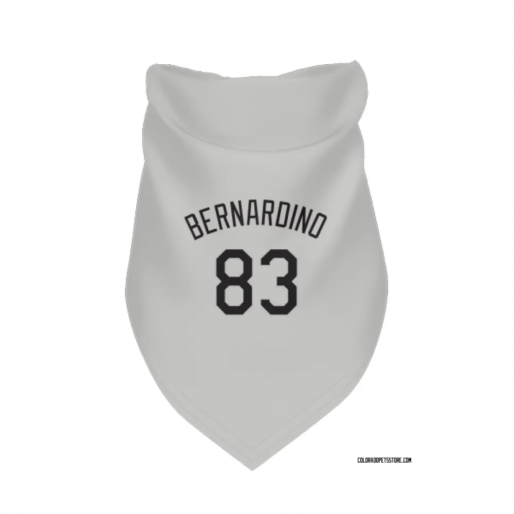 Colorado Rockies Brennan Bernardino White Pet Bandana for Dog & Cat