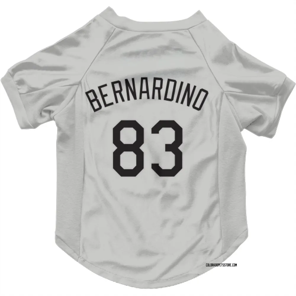 Colorado Rockies Brennan Bernardino White Pet Jersey for Dog & Cat