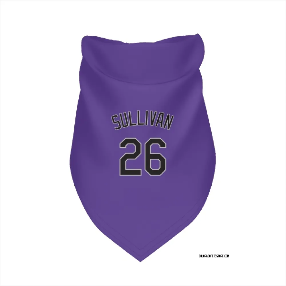 Colorado Rockies Brett Sullivan Purple Pet Bandana for Dog & Cat