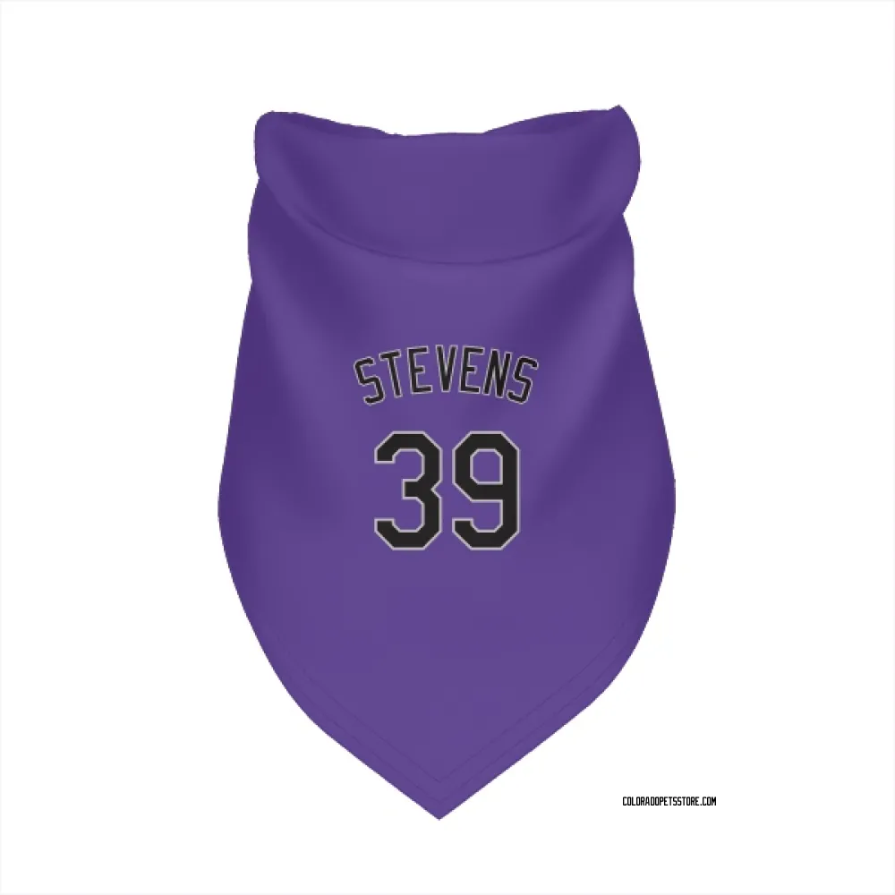 Colorado Rockies Chad Stevens Purple Pet Bandana for Dog & Cat