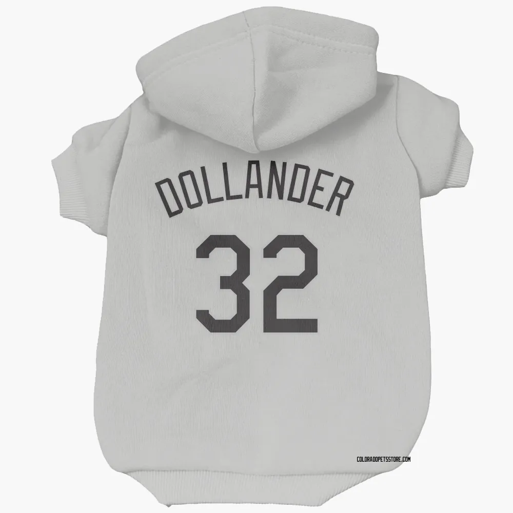 Colorado Rockies Chase Dollander White Pet Hoodie for Dog & Cat