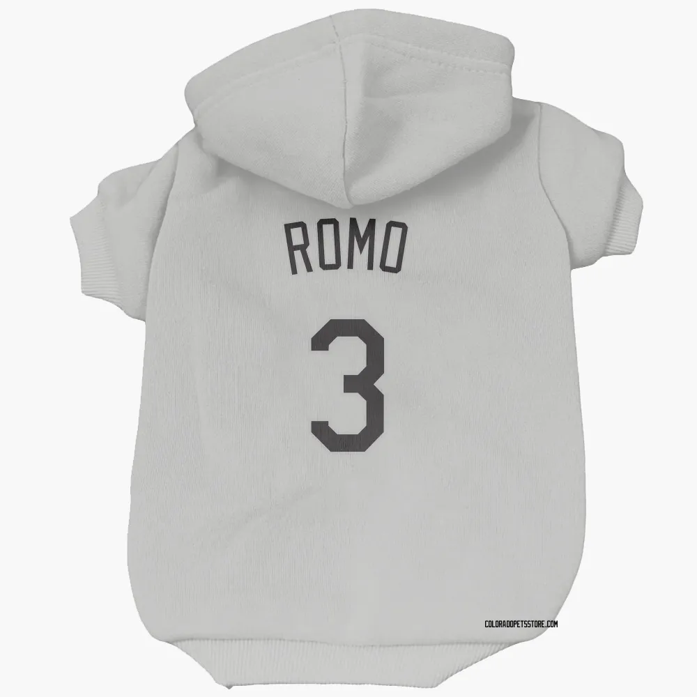 Colorado Rockies Drew Romo White Pet Hoodie for Dog & Cat