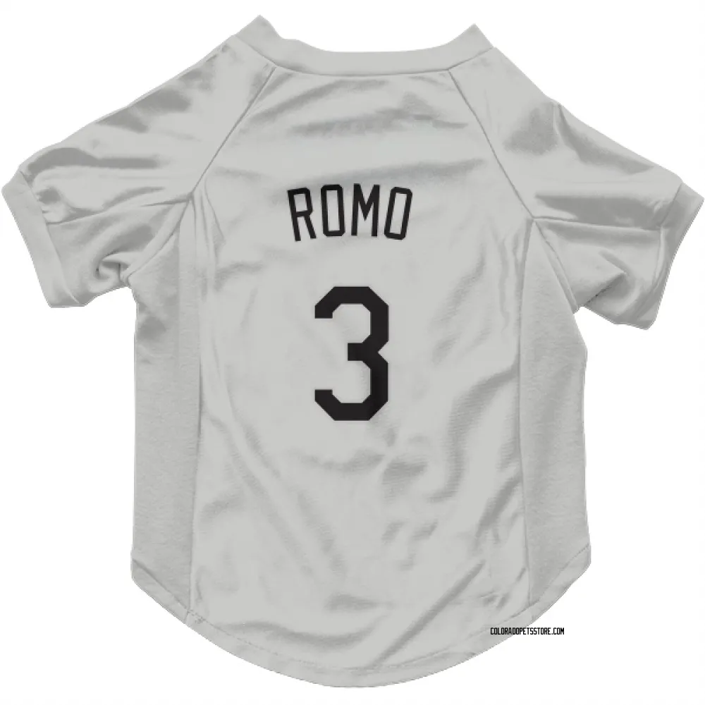 Colorado Rockies Drew Romo White Pet Jersey for Dog & Cat