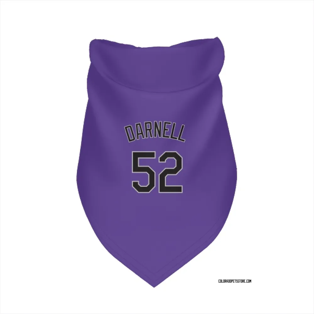 Colorado Rockies Dugan Darnell Purple Pet Bandana for Dog & Cat