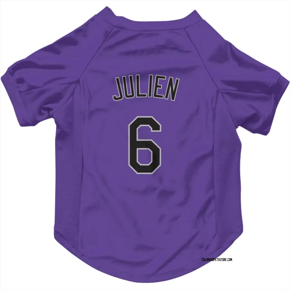 Colorado Rockies Edouard Julien Purple Pet Jersey for Dog & Cat
