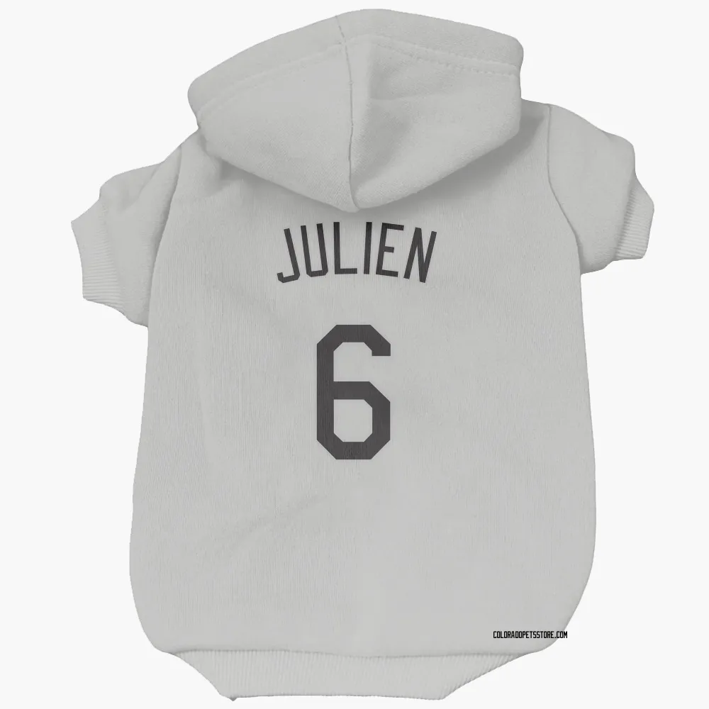 Colorado Rockies Edouard Julien White Pet Hoodie for Dog & Cat