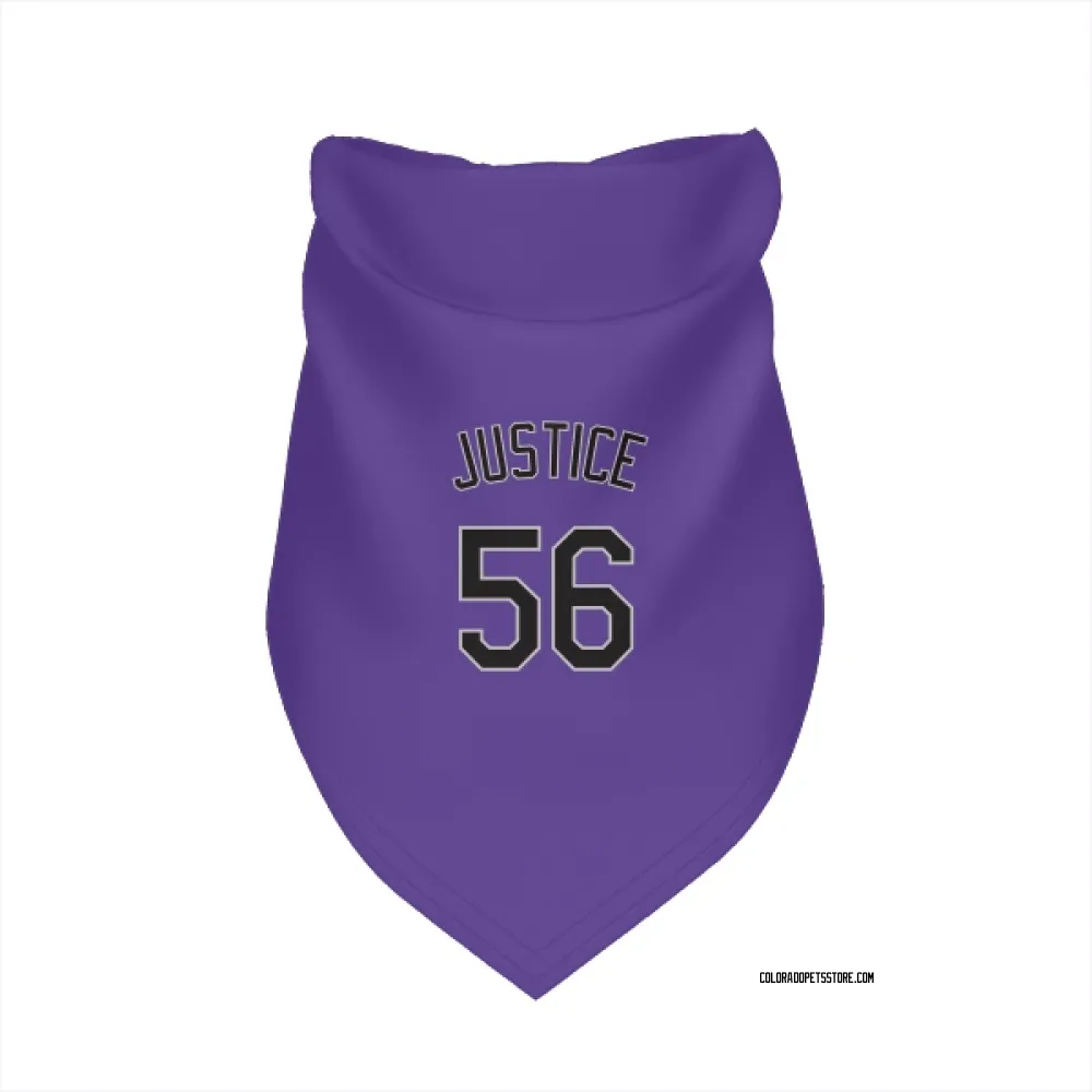 Colorado Rockies Evan Justice Purple Pet Bandana for Dog & Cat