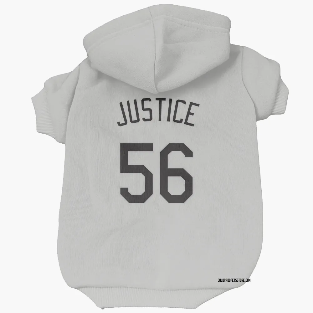 Colorado Rockies Evan Justice White Pet Hoodie for Dog & Cat