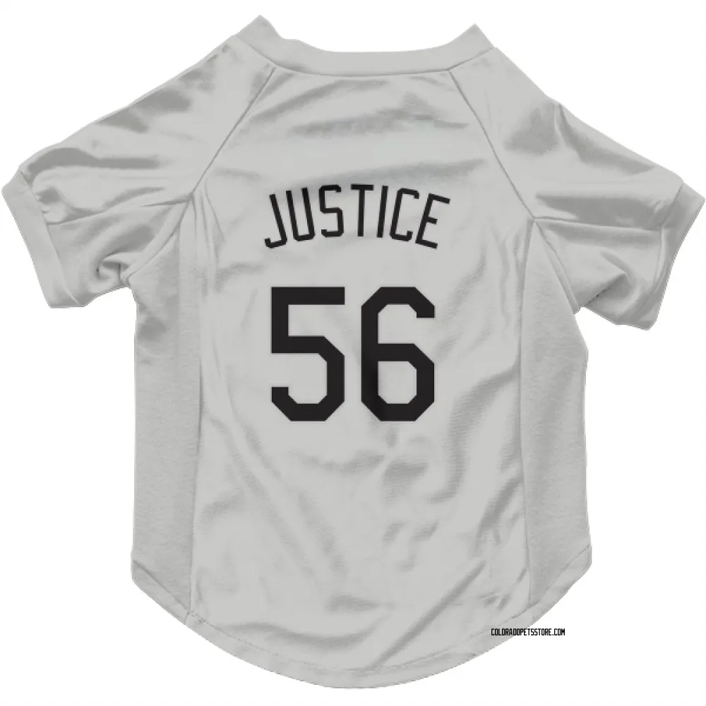 Colorado Rockies Evan Justice White Pet Jersey for Dog & Cat