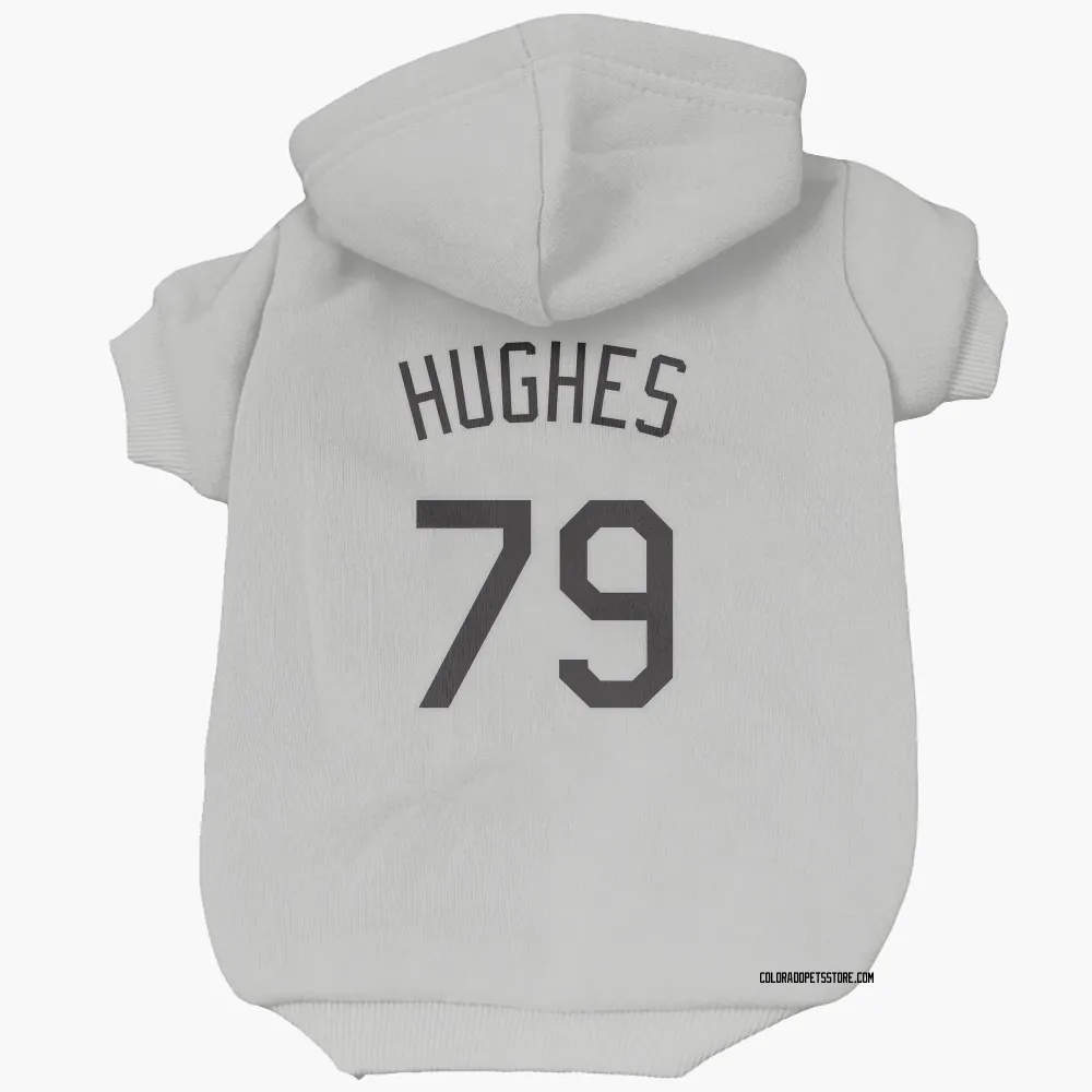 Colorado Rockies Gabriel Hughes White Pet Hoodie for Dog & Cat