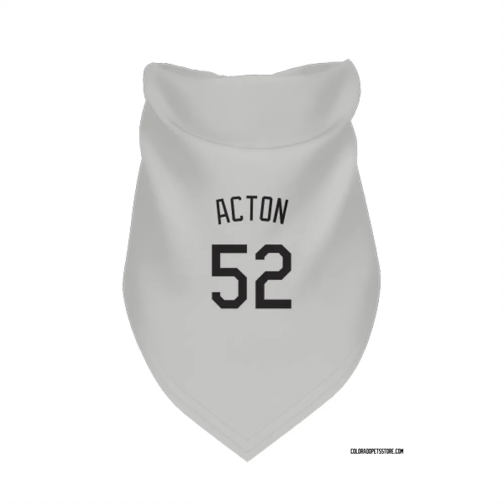 Colorado Rockies Garrett Acton White Pet Bandana for Dog & Cat