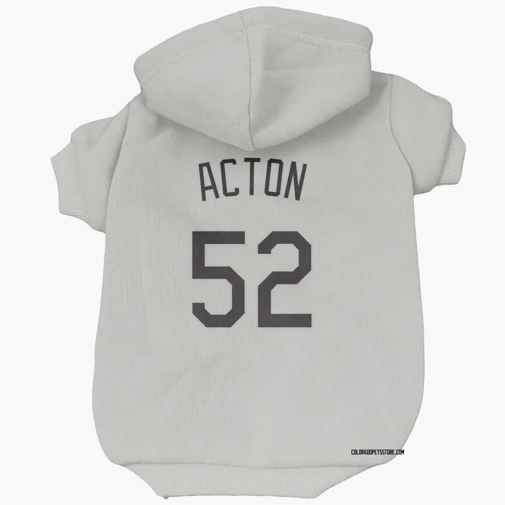 Colorado Rockies Garrett Acton White Pet Hoodie for Dog & Cat