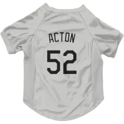 Colorado Rockies Garrett Acton White Pet Jersey for Dog & Cat