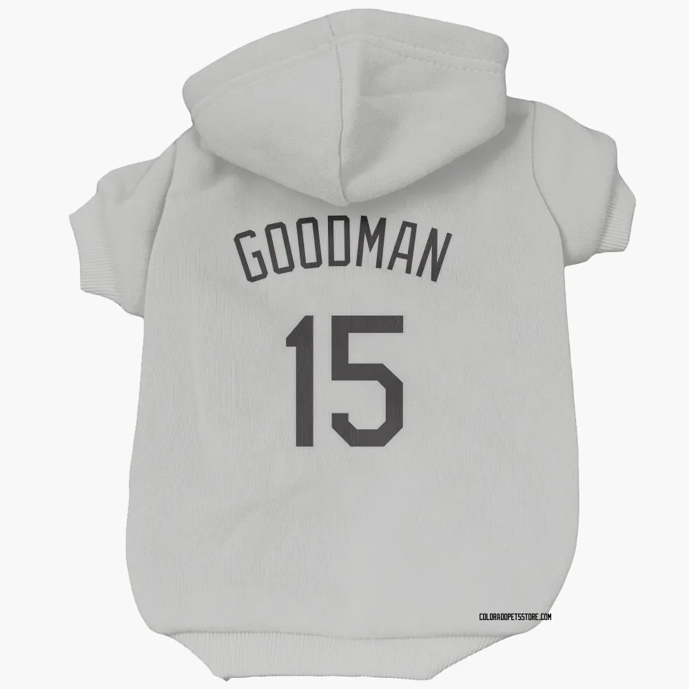 Colorado Rockies Hunter Goodman White Pet Hoodie for Dog & Cat