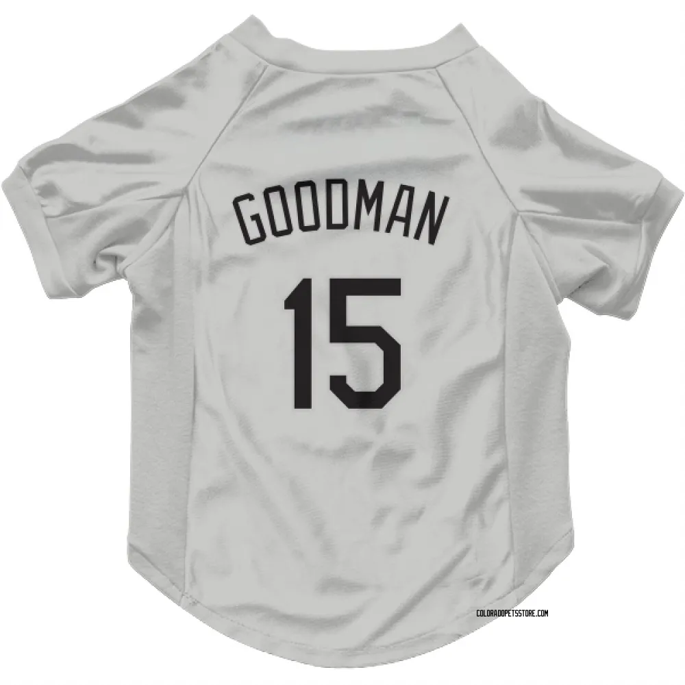 Colorado Rockies Hunter Goodman White Pet Jersey for Dog & Cat