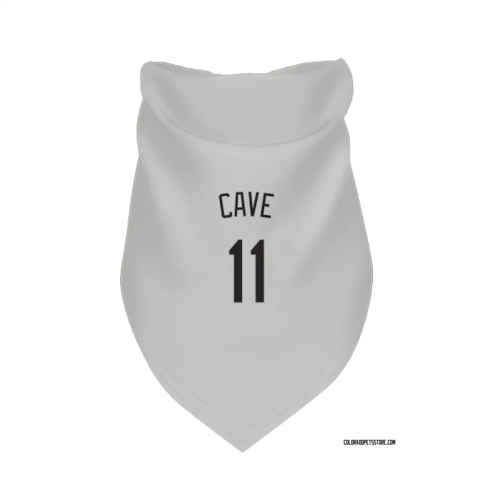 Colorado Rockies Jake Cave White Pet Bandana for Dog & Cat
