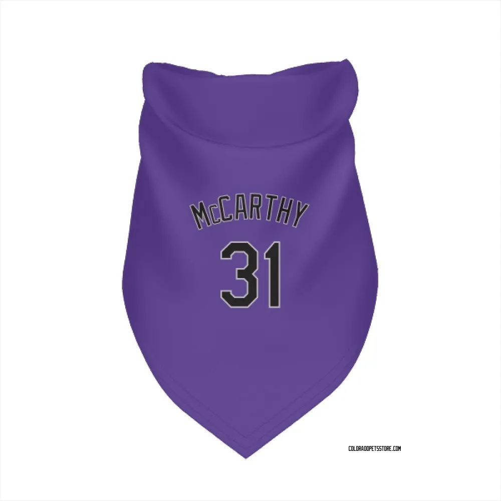 Colorado Rockies Jake McCarthy Purple Pet Bandana for Dog & Cat