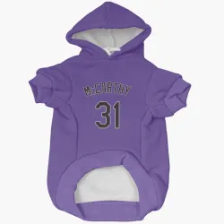 Colorado Rockies Jake McCarthy Purple Pet Hoodie for Dog & Cat