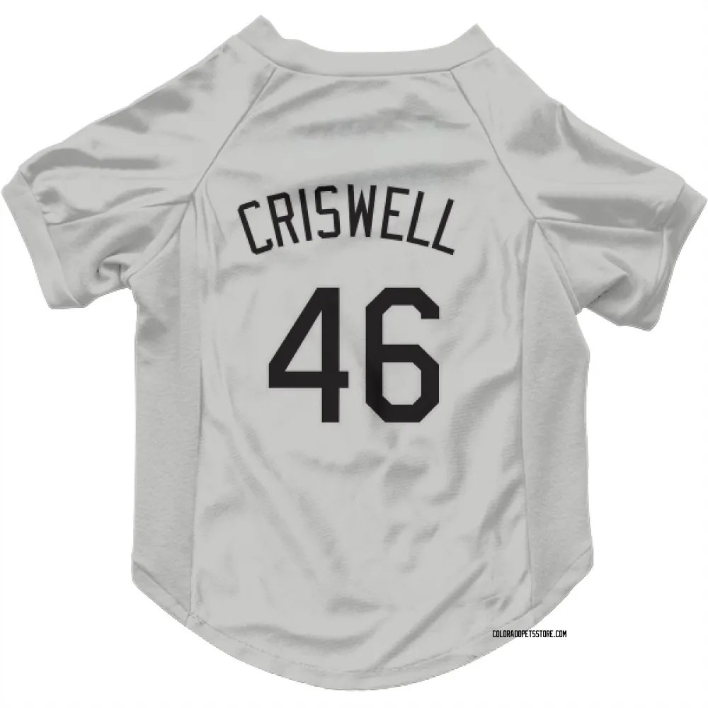 Colorado Rockies Jeff Criswell White Pet Jersey for Dog & Cat