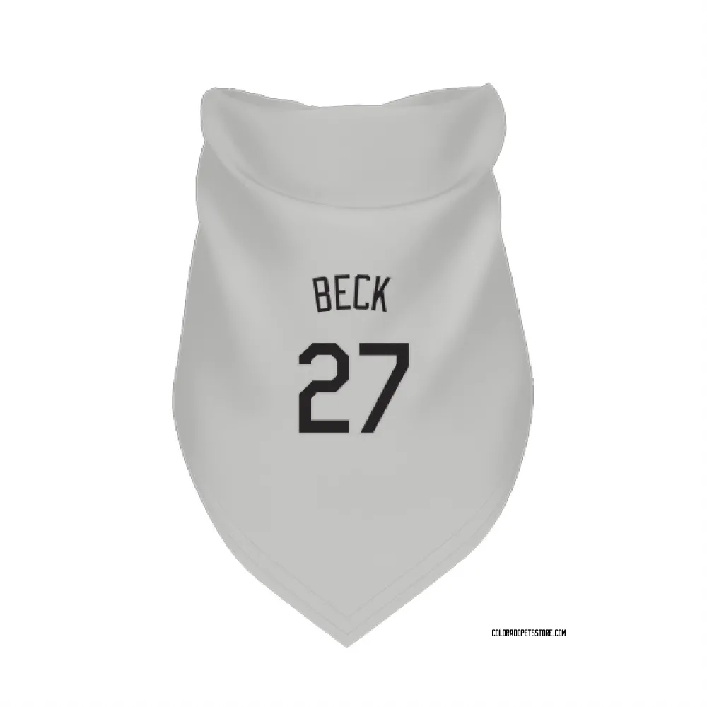 Colorado Rockies Jordan Beck White Pet Bandana for Dog & Cat