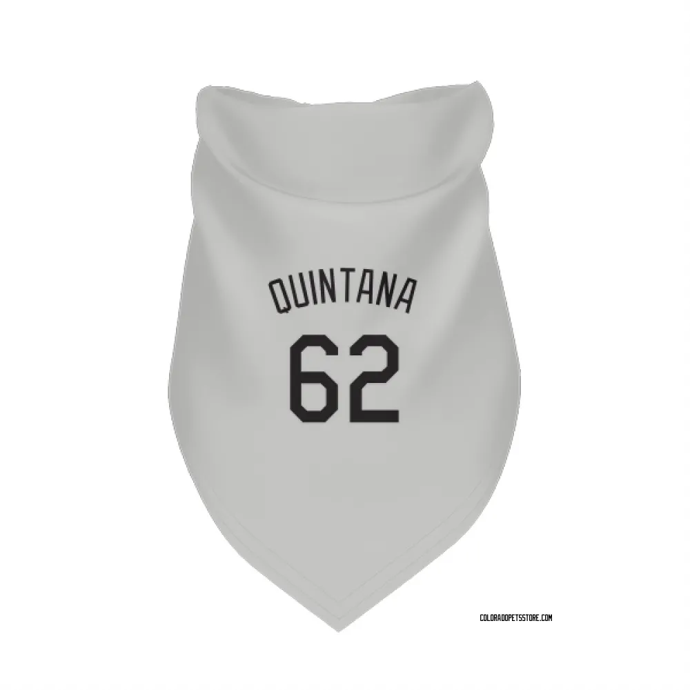 Colorado Rockies Jose Quintana White Pet Bandana for Dog & Cat
