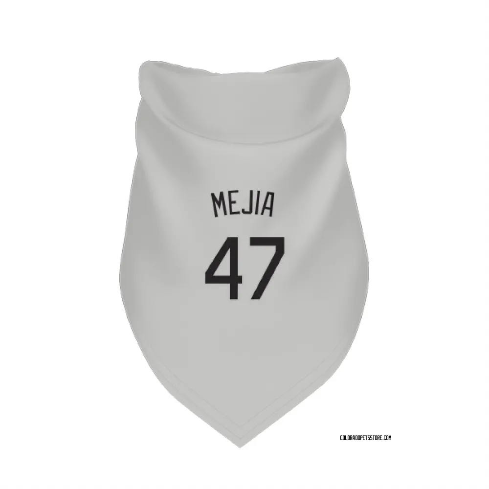 Colorado Rockies Juan Mejia White Pet Bandana for Dog & Cat