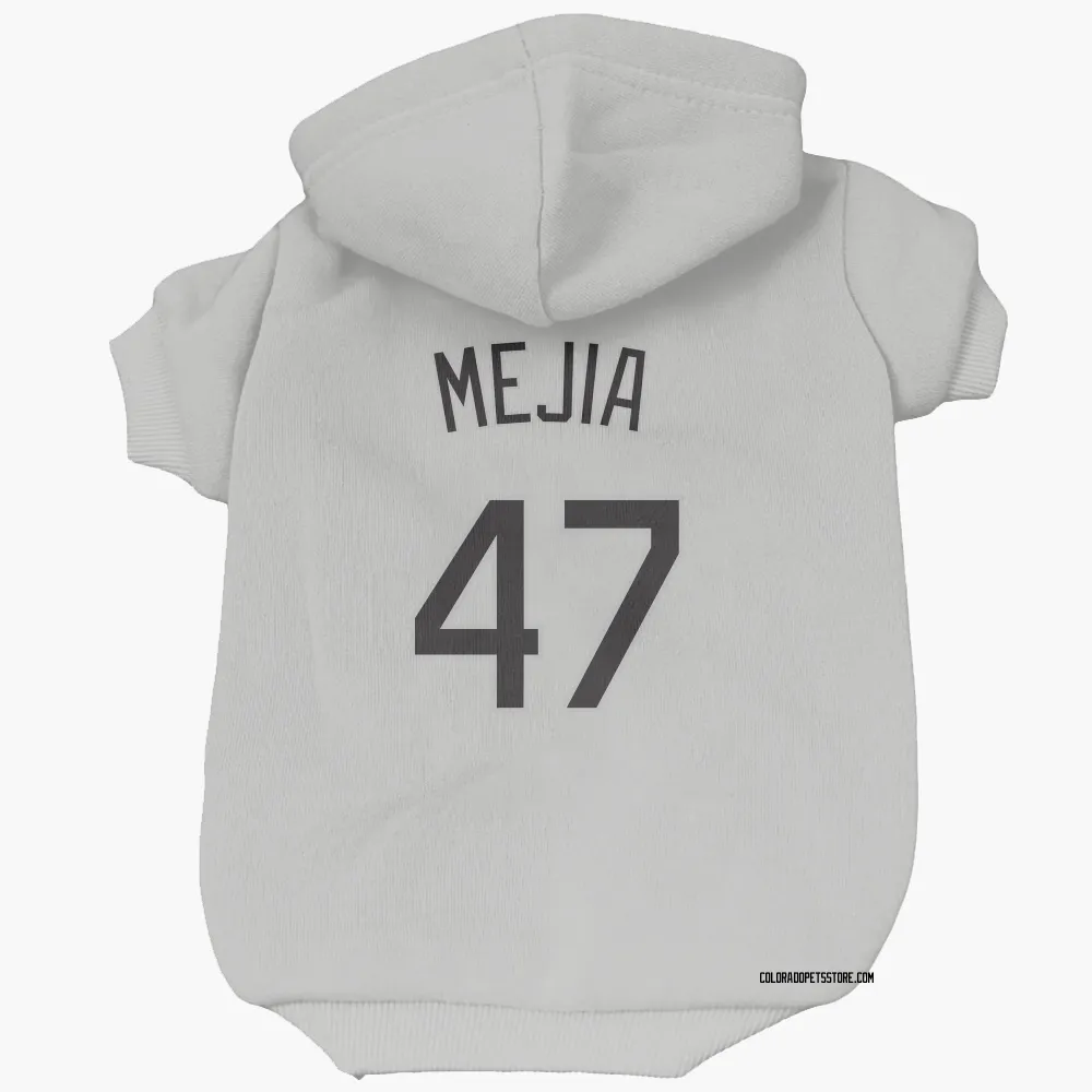 Colorado Rockies Juan Mejia White Pet Hoodie for Dog & Cat