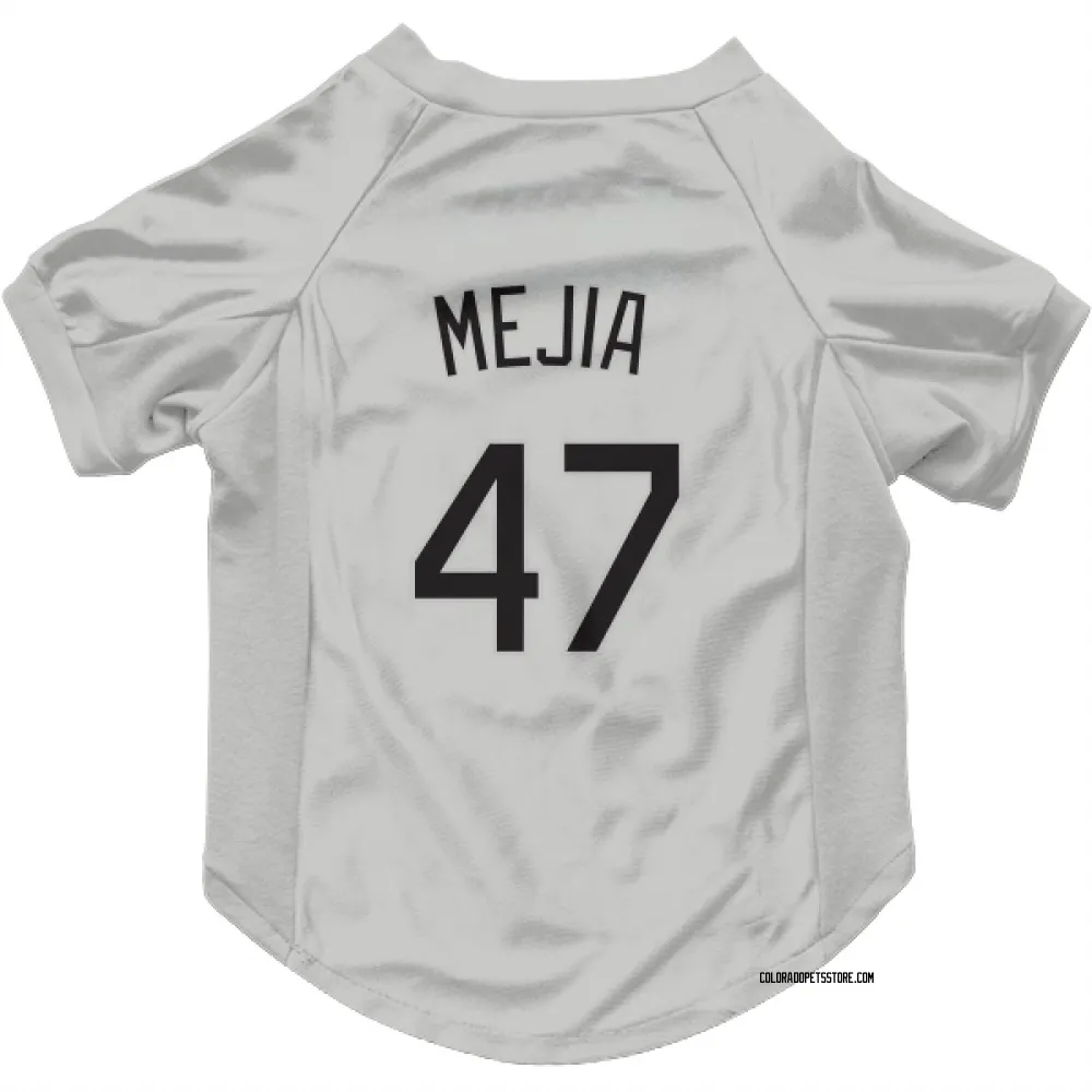 Colorado Rockies Juan Mejia White Pet Jersey for Dog & Cat