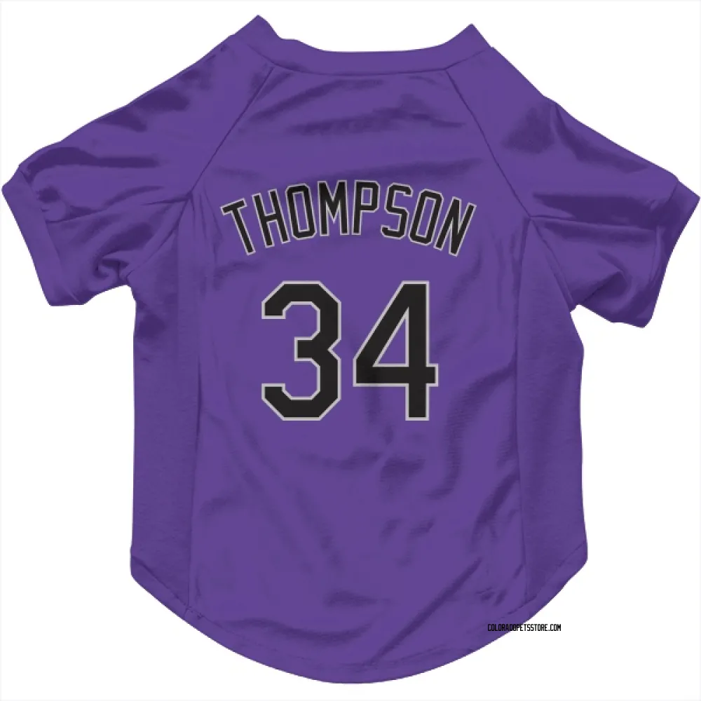 Colorado Rockies Keegan Thompson Purple Pet Jersey for Dog & Cat