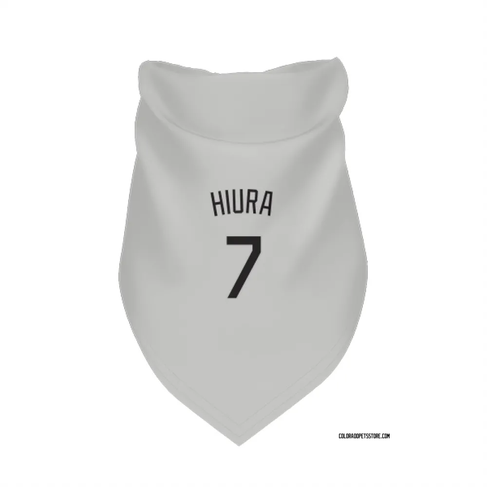 Colorado Rockies Keston Hiura White Pet Bandana for Dog & Cat