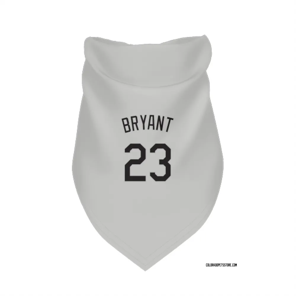 Colorado Rockies Kris Bryant White Pet Bandana for Dog & Cat